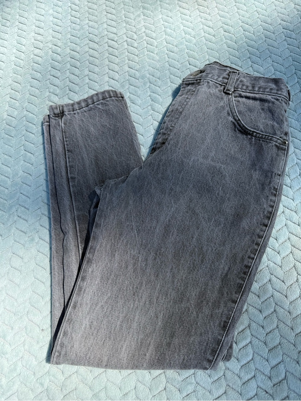 Vintage 80s Gitano High Waisted Mom Jeans Gray Acid Wash Tapered Leg Zip Ankle - Picture 10 of 15